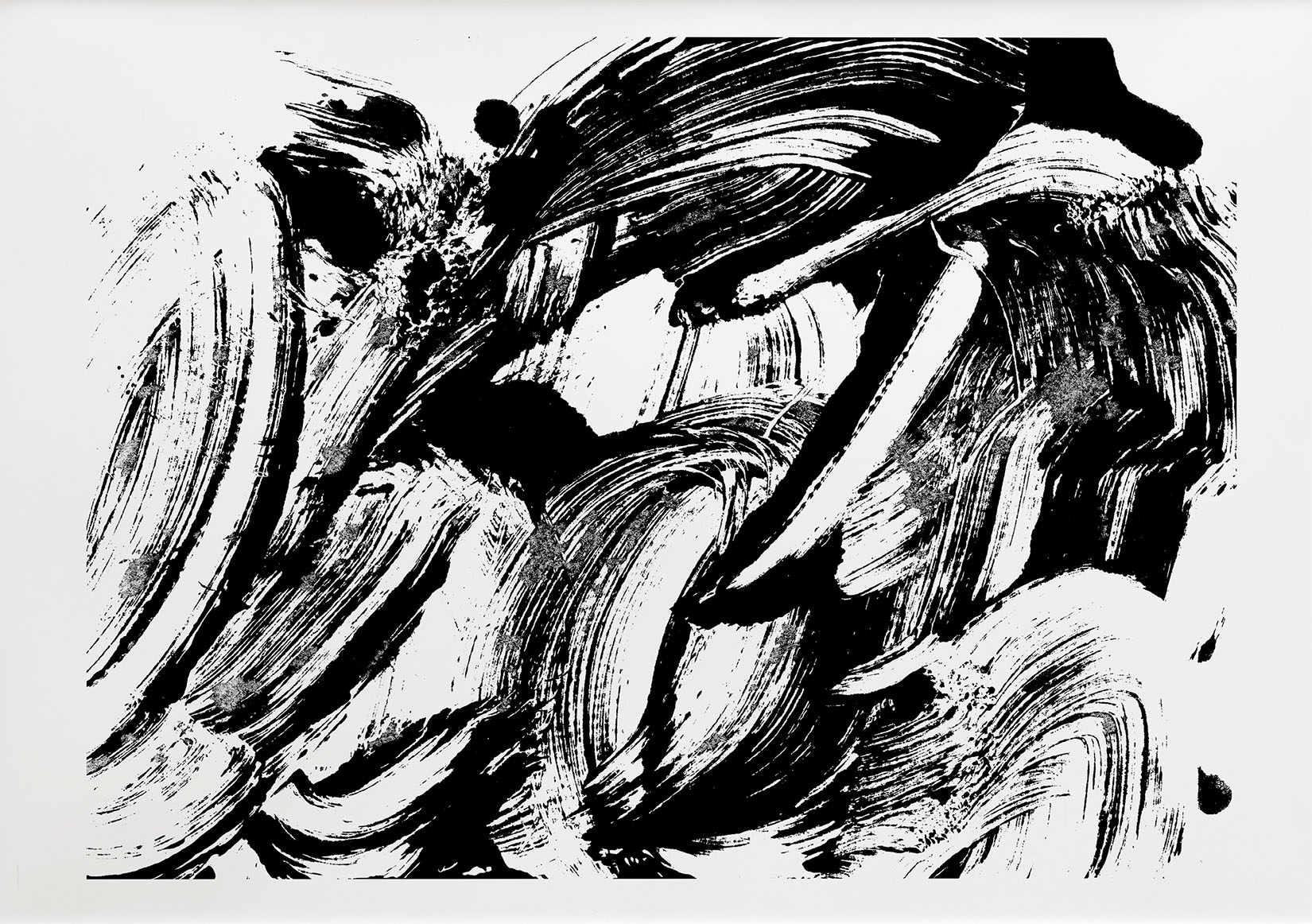 Acrylic monoprint on paper, 2023