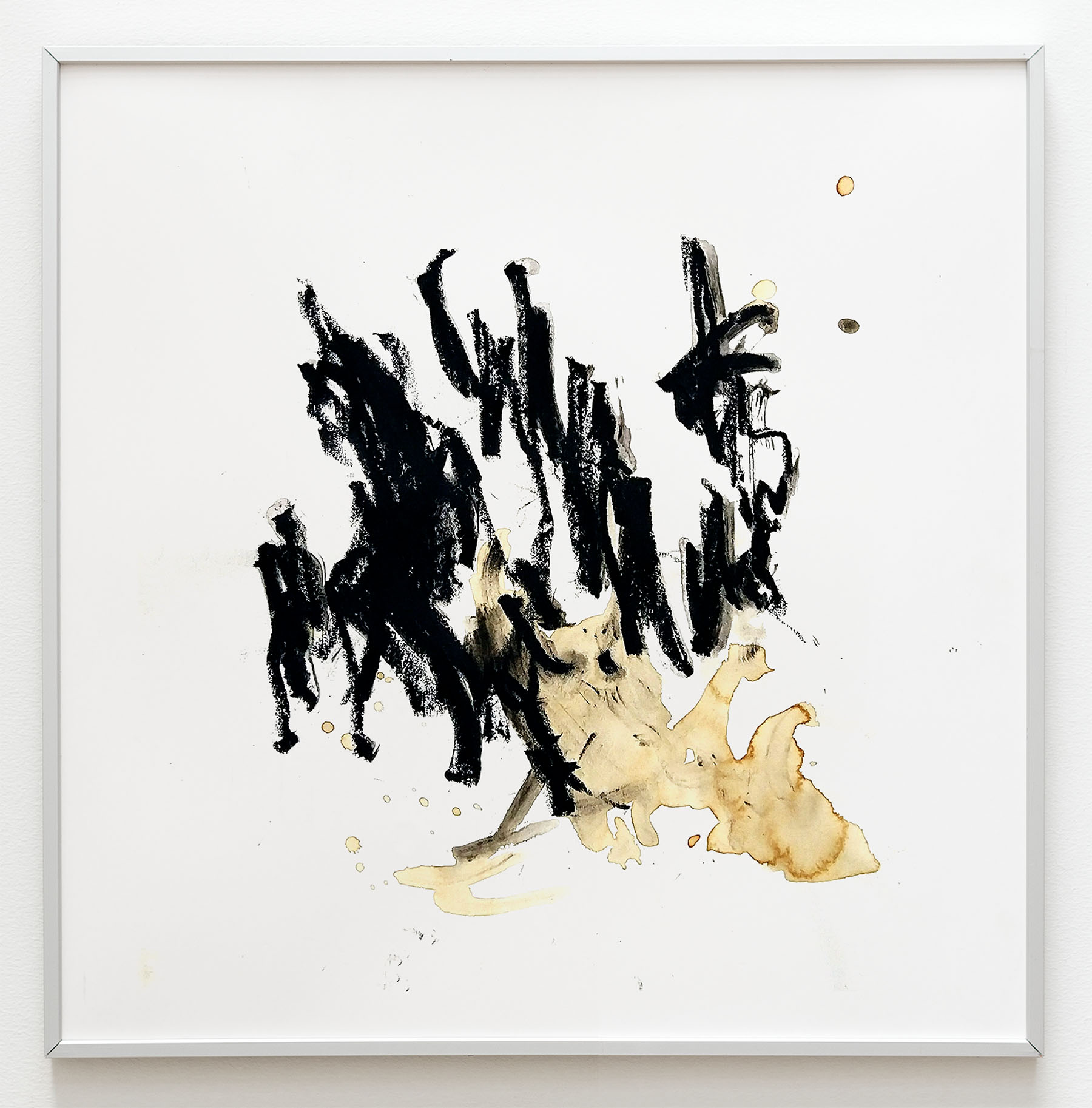 Short Poems, oil stick and coffee on paper, 30 x 30cm, 2017